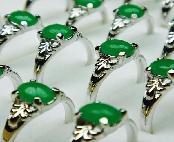 

new 100pcs gree malay jade silver plated vintage rings for women whole jewelry lots a0071156079, Golden;silver