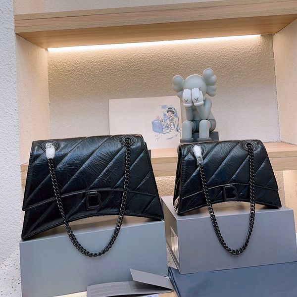 

hourglass shoulder bags designer bag black leather small crossbody bag half moon hobos handbag ladies fashion clutch bag