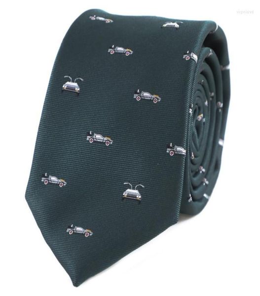 

bow ties back to the future movie theme time machine delorean model car pattern necktie father39s day birthday tiebow5505950, Black;gray