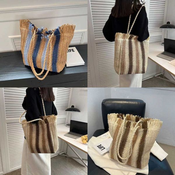 

nxy new summer beach straw handbags big capacity women travel shopping bags weave tote bag female bohemian lady shoulder 230424