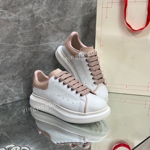 

new brand designer platform womens men quality casual shoes leather lace-up sneaker lady flat running trainers letters gym sneaker, Black