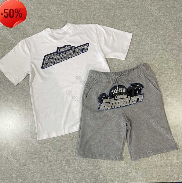 

men's t-shirts summer t shirts london shooter trapstar short suit famous designer embroidered big icon shirt couple hoodie jacket down, White;black