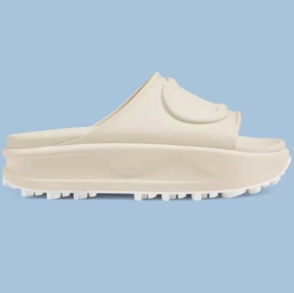 

slide sandal with interlocking g designer sandals platform slide mens slippers flip flops summer shoes fashion wide slipper wjn yxr, Black