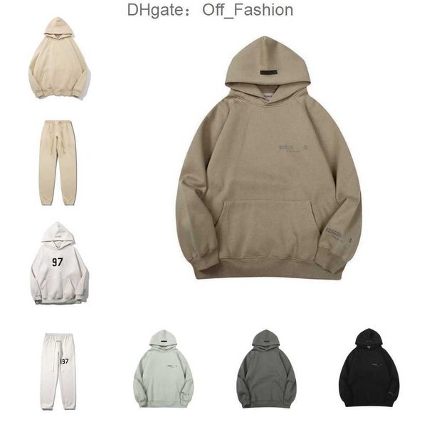 

designer ess warm hooded hoodies mens womens fashion streetwear pullover sweatshirts loose hoodies lovers clothing, Black