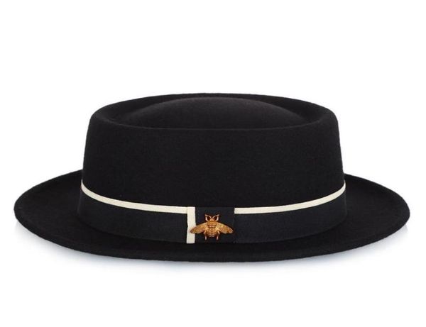 

berets flat jazz hat fashion 100 australia wool men039s fedora with pork pie women felt 5658cm4680844, Blue;gray