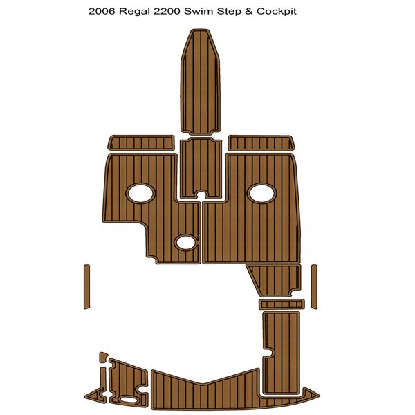 

2006 regal 2200 swim platform cockpit pad boat eva foam teak deck floor mat