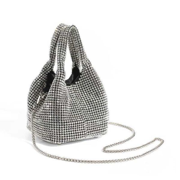 

2023 summer aw vest portable bucket chain vegetable basket full diamond shoulder bag