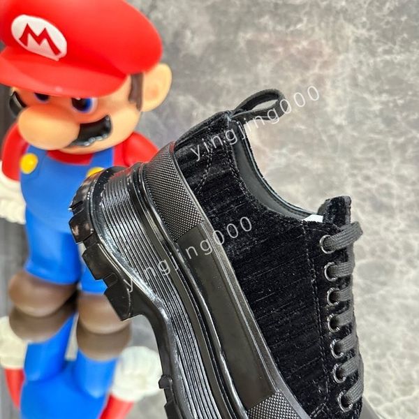 

2023fashion platform womens quality sneakers camouflage casual shoes checkered studded flats mesh trainers, Black