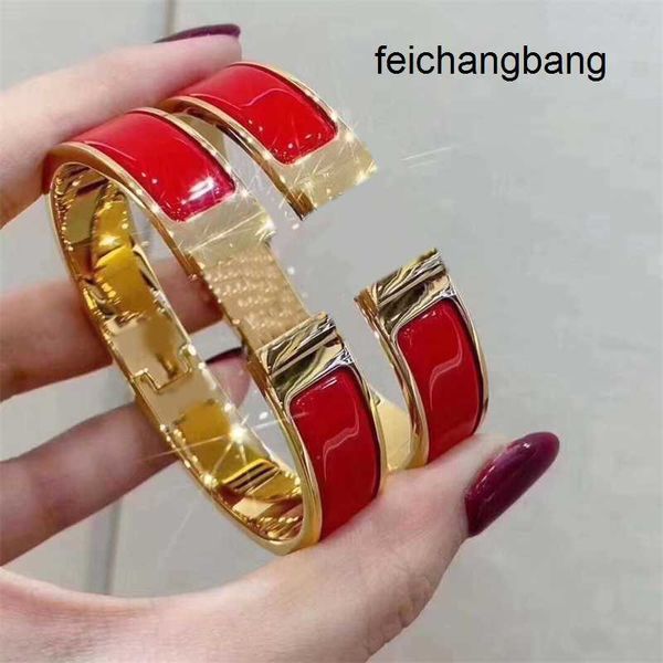 

enamel love bracelet h opening clic designer bangle colorful jewlery for women plated rose gold silver pulsera elegant cute classic luxury b, Black