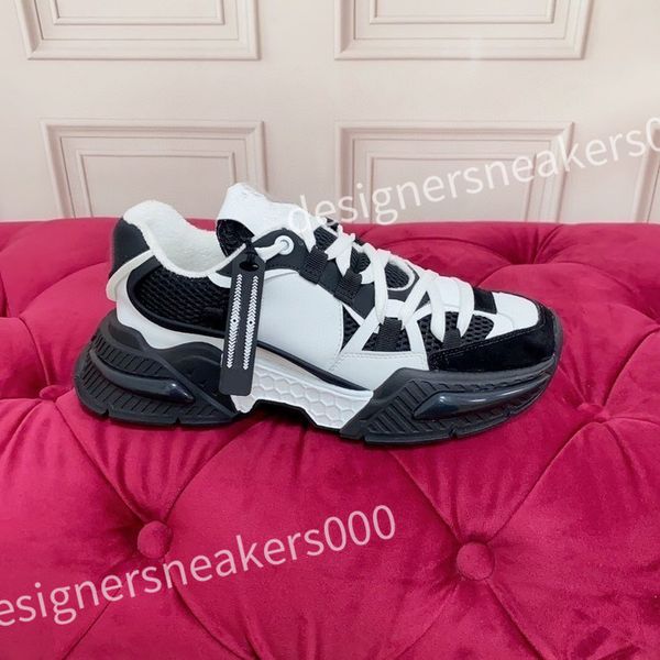 

2023 designer sneakers calfskin casual shoes reflective shoes leather trainers all-match stylist sneaker leisure shoe platform lace-up, Black