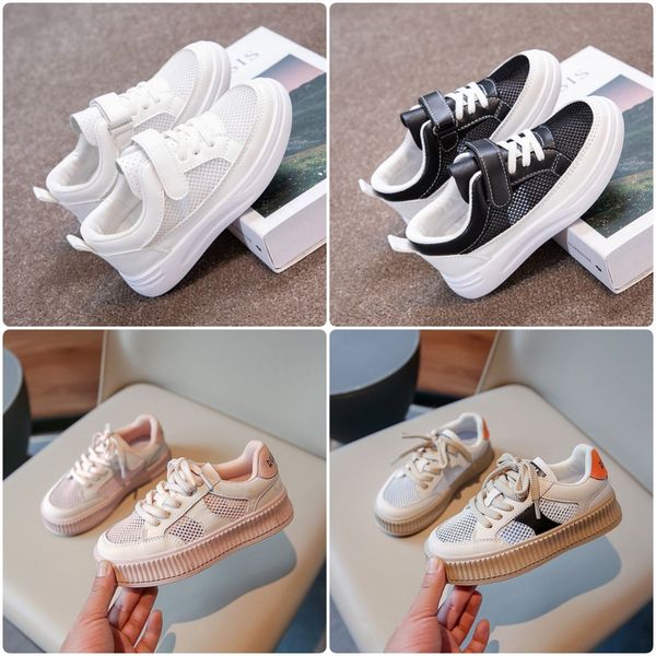 

2023 tennis children lightweight casual running shoes for baby girls kids boys rubber bottom antiskid outdoor gym mesh breathable sneakers 2, Black