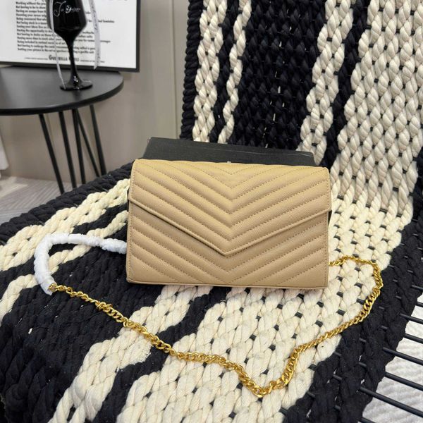 

chain designer bag women strip shoulder bags leather luxurys handbag solid color crossbody lady envelope clutch 230524