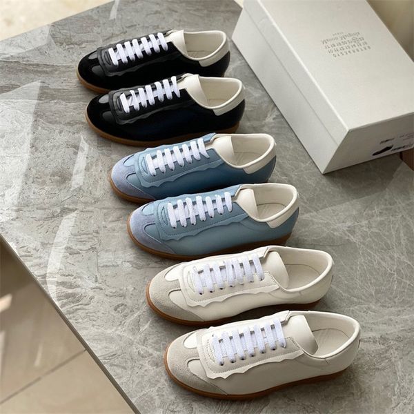 

35-45 mm6 margiela shoes suede leather gat sneakers german army trainer low loafers 2023 designer running shoe maison vintage black brown sp