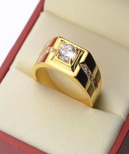 

charming 24k gold ring mens aggressive opening ring012342450785, Blue;slivery