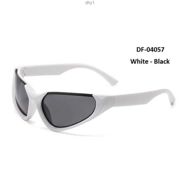 

sunglasses y2k cat eye women fashion colorful mirror shades goggles for men trend steampunk outdoor sports sun glasses 7gjqm, White;black