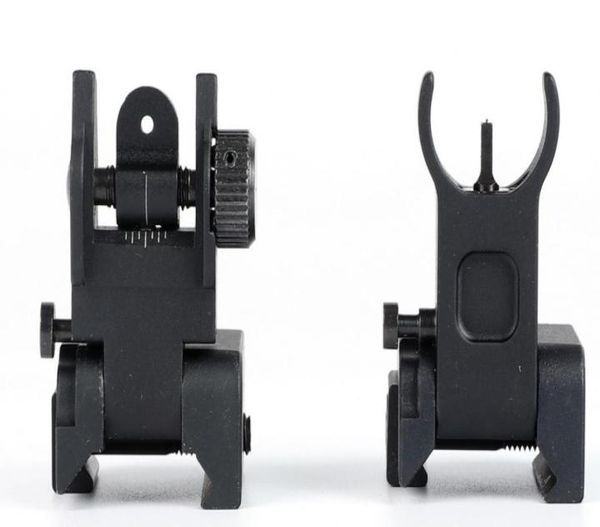 

tactical quick deploy flip up low profile front and rear sight set standard tactical ar15 flatwith windage adjustment2694359