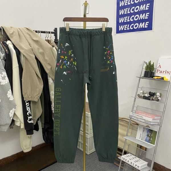 

men's pants galleries dept designer sweatpants sports 7216b painted flare sweat pant hand-painted graffiti letters wash style high stre, Black