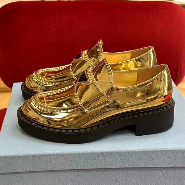 

platform dress shoes designer triangle buckle decoration lace up round toes women pumps 100% cowhide factory shoe thick soled muffin lefu sh, Black