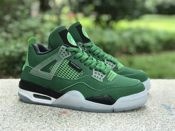 

retro sports shoes 4 green duck men basketball shoes real leather 4s iv basketball sneakers