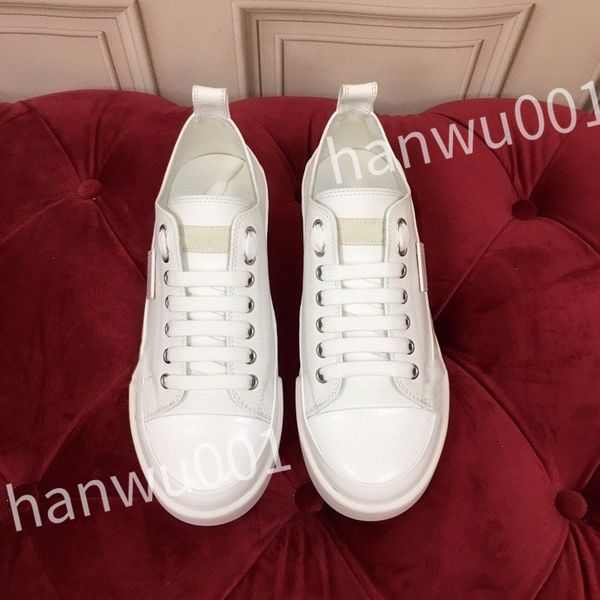 

2023 new designer womans shoes leather lace up men's fashion platform sneakers white black mens womens casual shoes