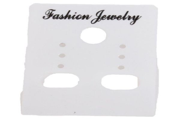 

wholewhole 540pcslot fashion white custom jewelry earrings packaging display cards plastic tags 43mm 260331 8905203, Black;white