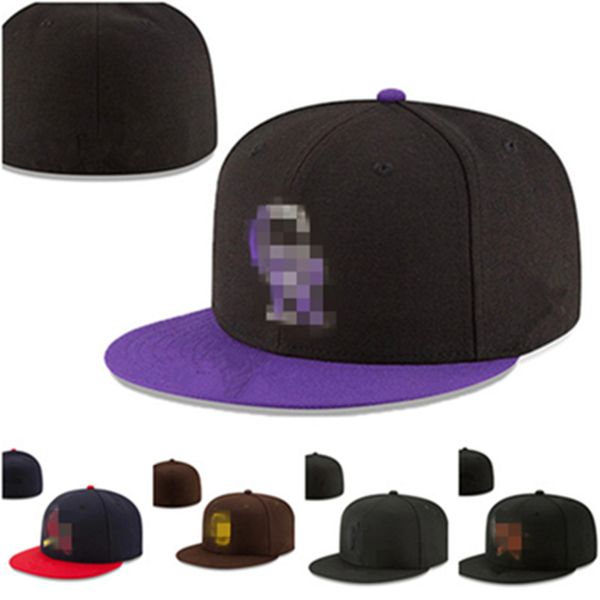 

fitted hats snapbacks hat adjustable baskball caps all team logo utdoor letter flat peak for men women full closed size 7-8, Blue;gray