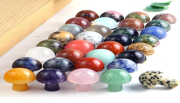 

natural crystal 2216mm mushroom opal rose quartz turquoise for natural stone yoga energy bead for chakra healing ornaments9116364, Black