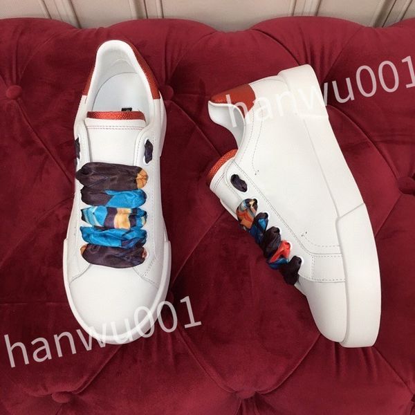 

new luxury designer woman shoes leather lace up men fashion platform sneakers white black mens womens casual shoes