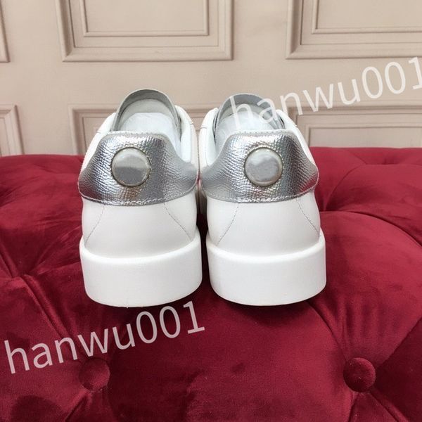 

designer woman shoe leather lace up men fashion platform sneakers white black mens womens casual shoes