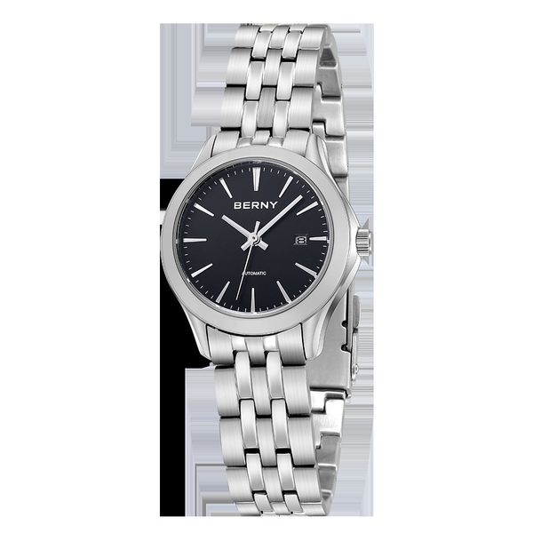 

wristwatche automatic mechanical watch nh05 calendar ladies simple dial sapphire glass waterproof 230519, Slivery;brown