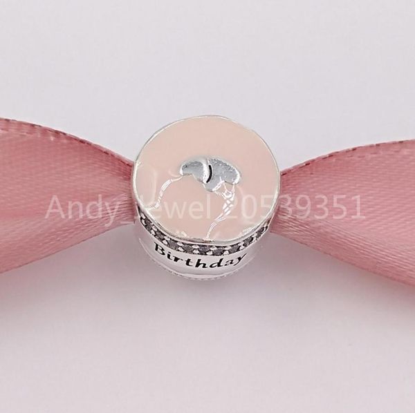 

andy jewel authentic 925 sterling silver beads happy birthday cake charms fits european pandora style jewelry bracelets necklace2622743, Black