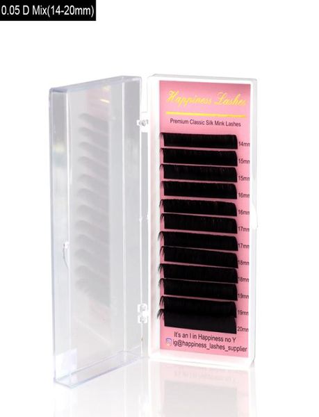 

4 trays eyelash extension silk mink lashes premium soft lashes 3d individual eye lashes3138844
