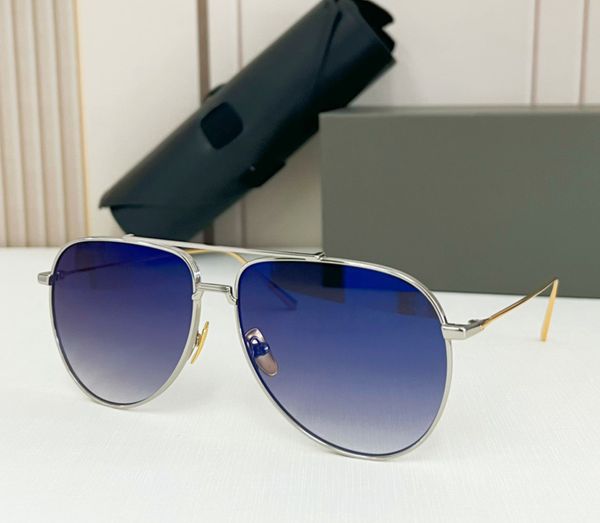 

fashion luxury designer mens sunglasses classic bicolor metal pilot shape glasses outdoor simple business style uv protection come with case, White;black