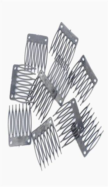 

50pcs plastic wigs comb hair clips convenient for wig cap comb clips for wig cap and wig making hair extensions tools8494667, Black;brown