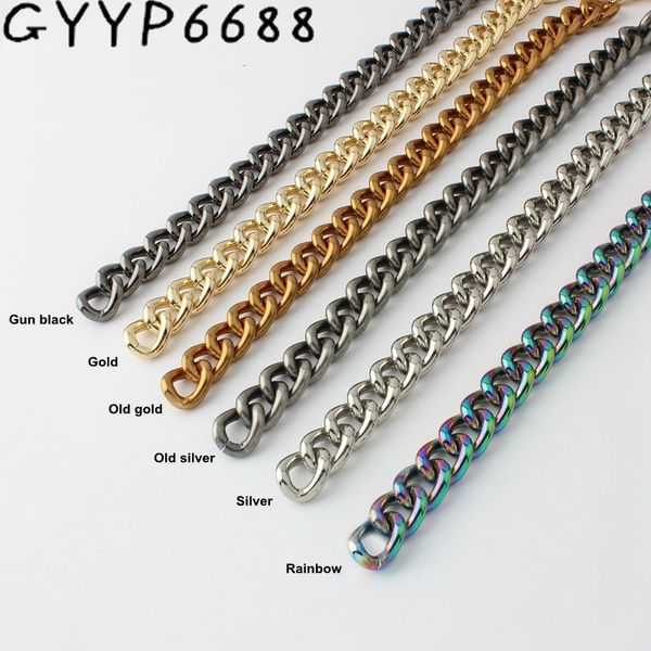 

bag parts accessories 1-10 meters 11mm 13mm 17mm 22mm rainbow aluminium chain light weight chain for hand bag purse adjusted strap handbag s, Black