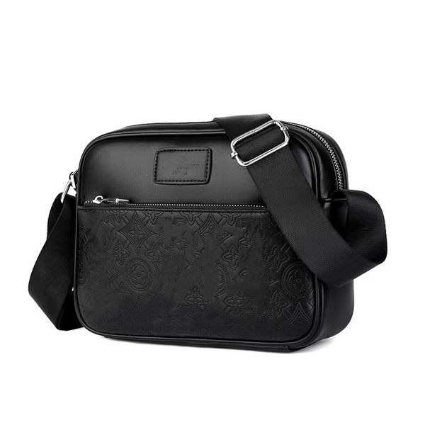 

2023 new pressed pattern large capacity men's bag trendy omnibus single shoulder messenger bag manufacturers direct sales large