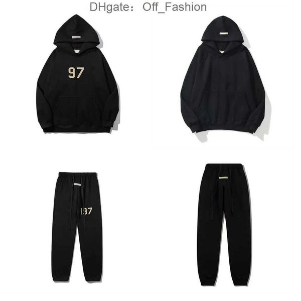 

mens designer hoodies women essent hoodie fashion loose essentail streetwear sweatshirts clothing essen hoodie lovers high street ess track, Black