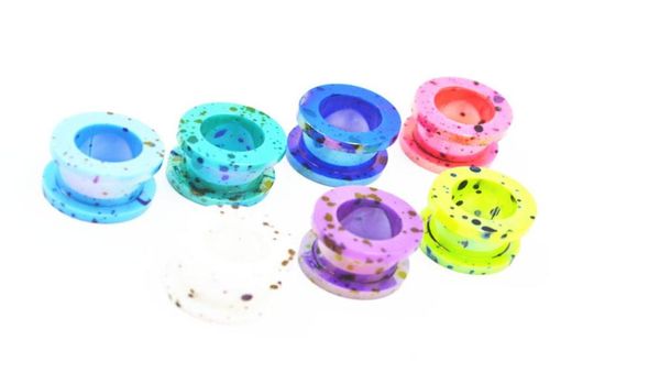 

shippment 112pcs body jewelryacrylic colorful candy ear plugs ear tunnels earlets gauges mix gauges 2mm12mm2652250, Silver