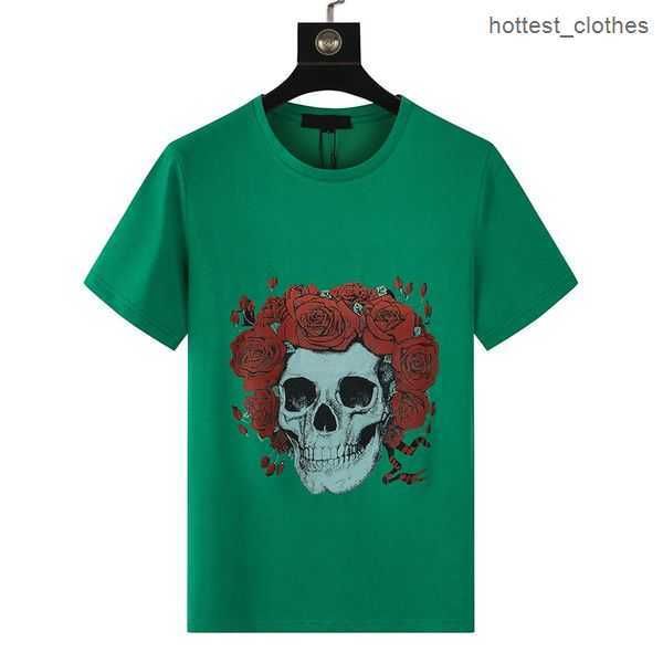 

am mens t-shirts rose skeleton designer t shirt classic womens cotton tees european size s/m//xl 3 flcr, White;black