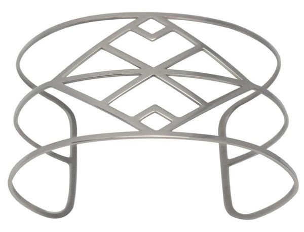 

silvercolor cuff bracelets hollow out femme bracelet wide bangles for women fashion brand designer jewelry h love bangle7528139, Black