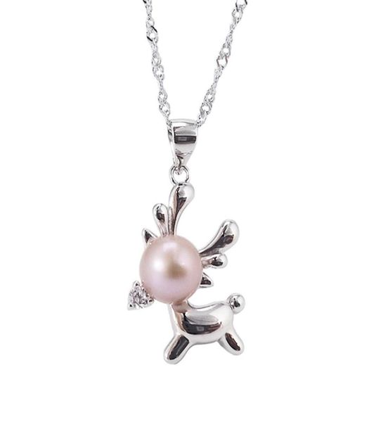 

baby deer 100 solid 925 sterling silver pearl pendant necklace settings mounting for women semi mount women039s jewelry diy fi9035723