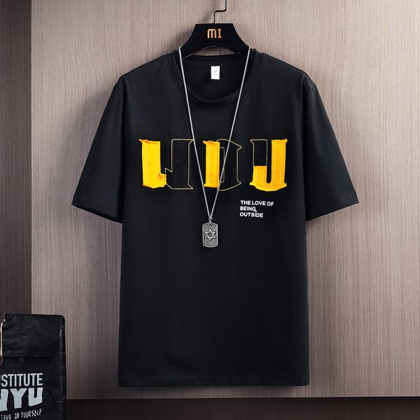 

mens tshirts hip hop loose streetwear tshirts casual classic summer short sleeves black white tshirt tees plus oversize 5xl 6xl 230518, White;black