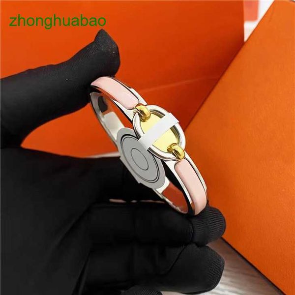 

hemres designer bracelet designer h pig nose bangles enamel bracelets new anchor chain 8 figure buckle couples daily accessories party weddi, Black