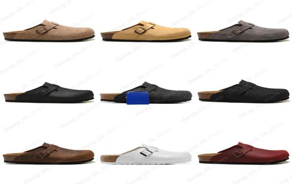 

sandals slippers naturals beach sliders casual shoes soft leather grey felt hombres mujeres outdoor indoor woody buckle str5055563, Black