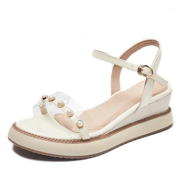 

2020 new round head platform sandals summer fashion high heel sandals beautiful popular comfort wedge women15884185, Black