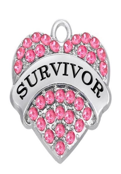 

new arrival 10pcs a lot letter survivor charms heart statement pendant colorful rhinestone fitness bodybuilding jewelry for menwo1982709, Silver