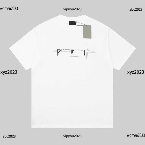 

designer t shirt fashion irregular letter print on chest tees size xs- round neck short sleeves ing, White;black