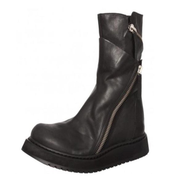 

fashion men039s martin boots first layer cowhide flat head men039s leather boots shock absorber men039s snow boots5729623, Black