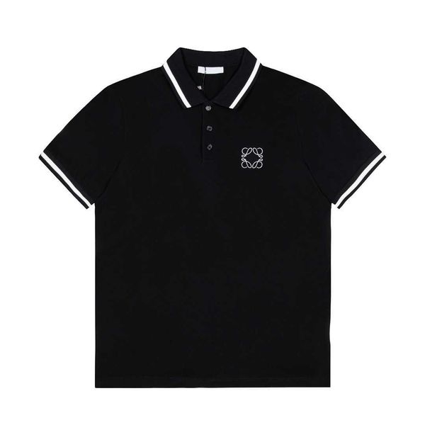 

roewe 2023 new zipper polo colorblock encrypted rib classic embroidery ancestral bird mani, White;black