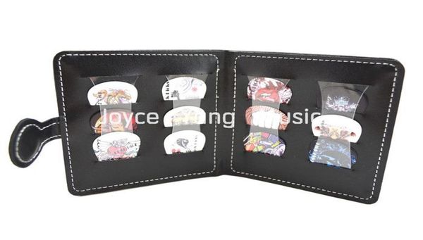

portable leather guitar picks wallet12pcs rock style celluloid guitar picks 2046802